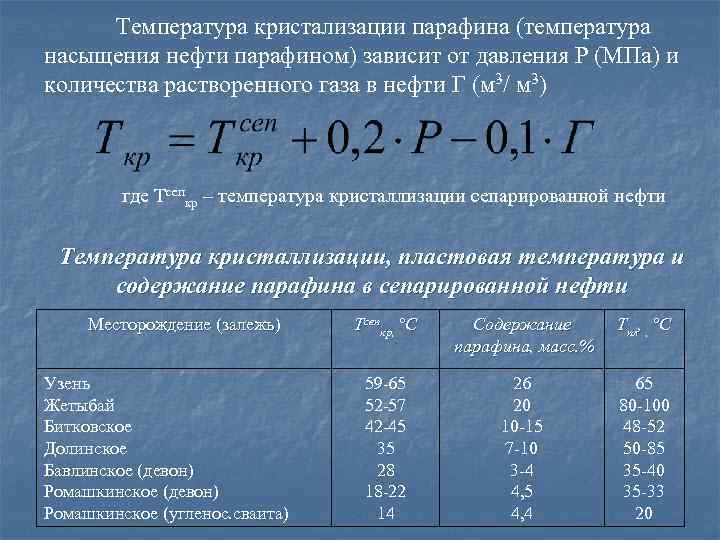 Формула парафина. Температура плавления нефтяных парафинов. Температура кристаллизации парафинов. Температура кристаллизации парафина. Температура начала кристаллизации парафина.