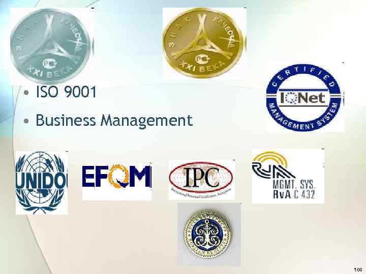  • ISO 9001 • Business Management 100 