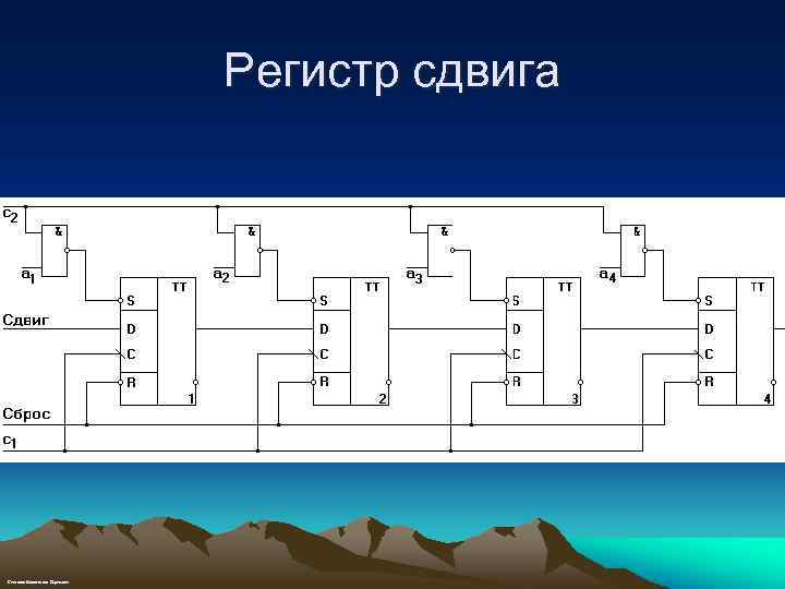 Регистр на схеме