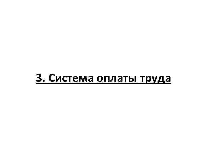 3. Система оплаты труда 