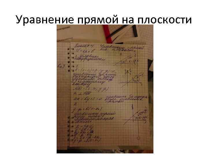 Уравнение прямой на плоскости 