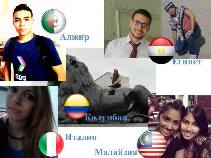 Алжир Египет Колумбия Италия Малайзия 