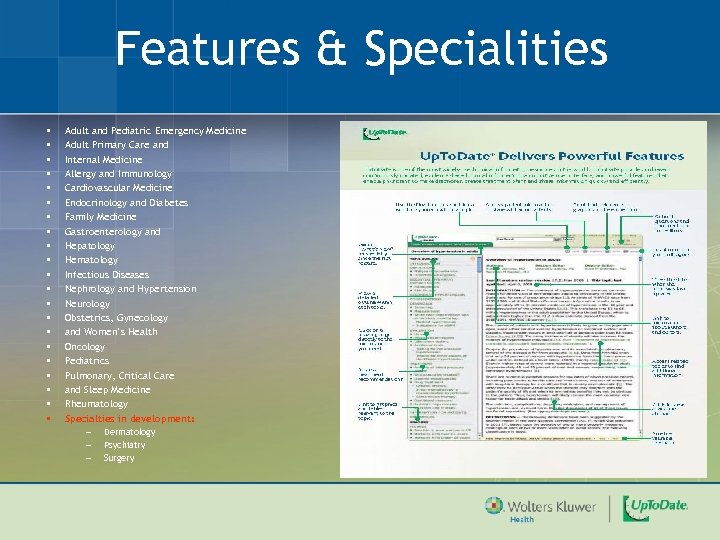 Features & Specialities • • • • • • Adult and Pediatric Emergency Medicine