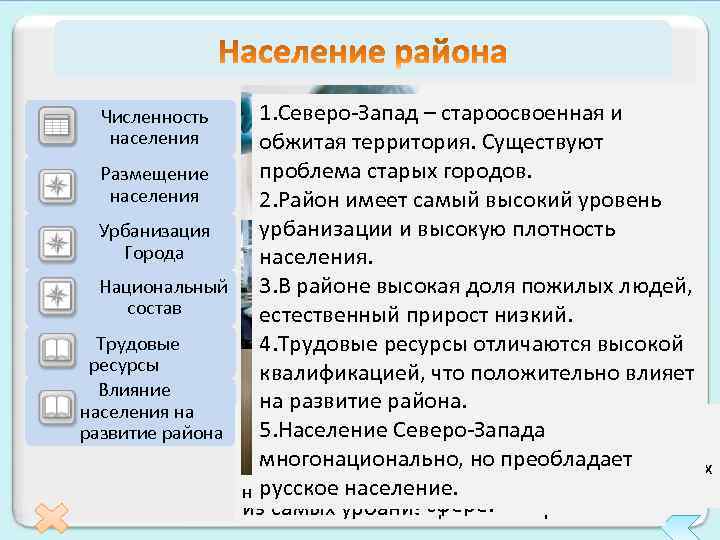 Трудовые ресурсы 1. Северо-Запад – староосвоенная и. Северо Население /2010 Выгодноетерритория. Существуют год/ ЭГП