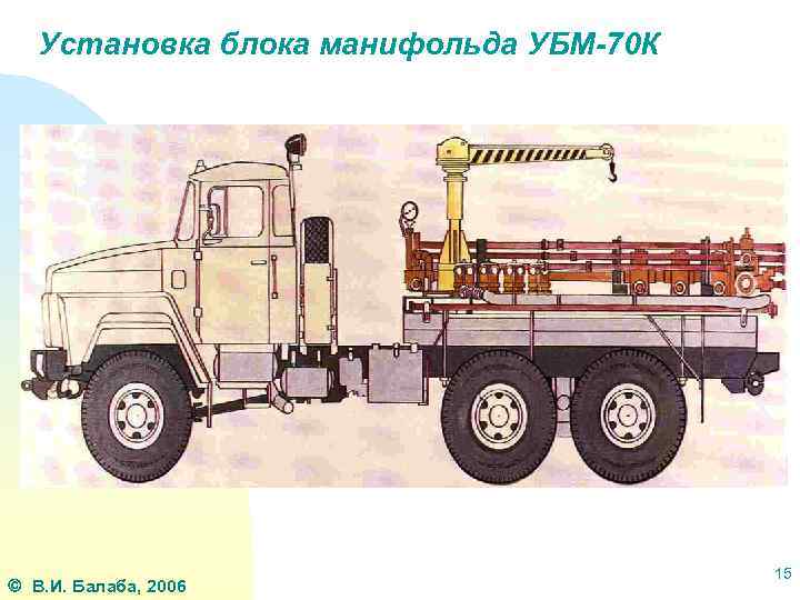 Установка блока манифольда УБМ-70 К В. И. Балаба, 2006 15 