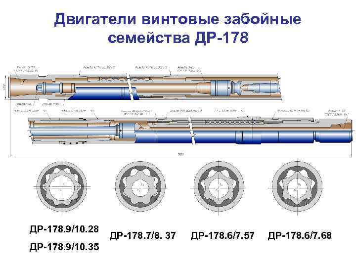 Двигатели винтовые забойные семейства ДР-178. 9/10. 28 ДР-178. 9/10. 35 ДР-178. 7/8. 37 ДР-178.