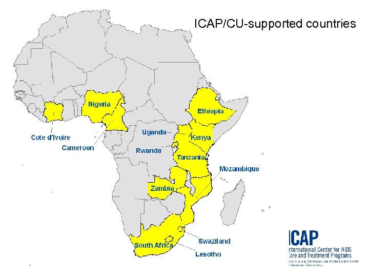 ICAP/CU-supported countries 