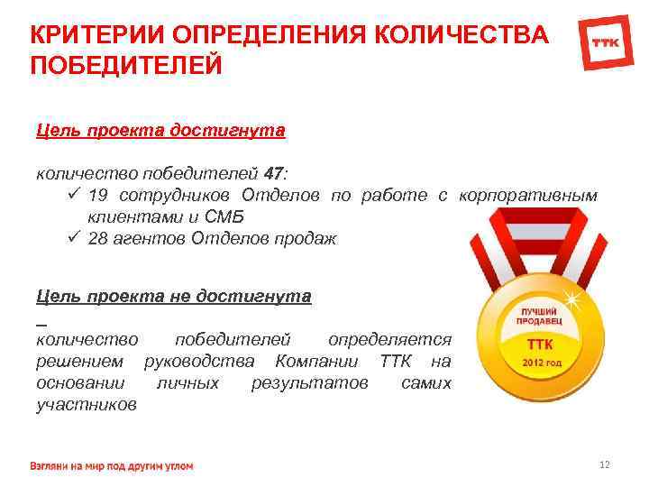 КРИТЕРИИ ОПРЕДЕЛЕНИЯ КОЛИЧЕСТВА ПОБЕДИТЕЛЕЙ Цель проекта достигнута количество победителей 47: ü 19 сотрудников Отделов