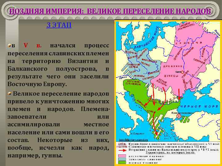 Основные пути миграции славян в восточную европу карта