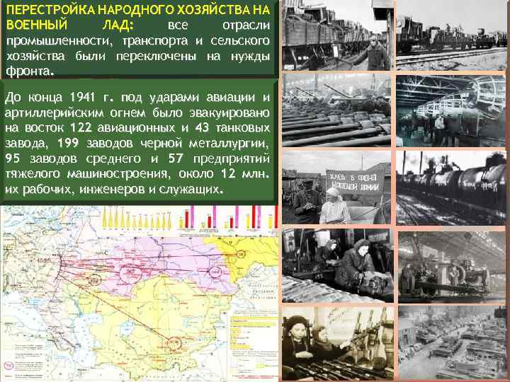 ПЕРЕСТРОЙКА НАРОДНОГО ХОЗЯЙСТВА НА ВОЕННЫЙ ЛАД: все отрасли промышленности, транспорта и сельского хозяйства были