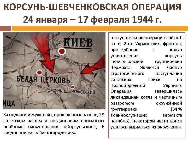 Корсунь шевченковская операция презентация