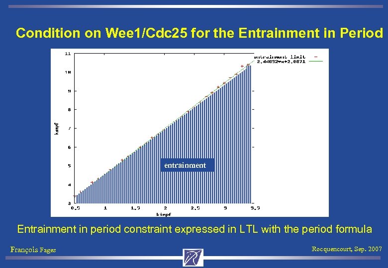 Condition on Wee 1/Cdc 25 for the Entrainment in Period entrainment Entrainment in period