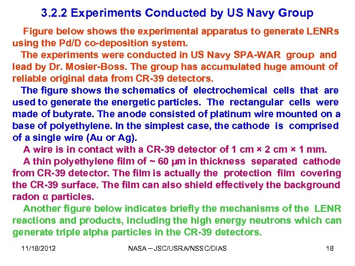 3. 2. 2 Experiments Conducted by US Navy Group Figure below shows the experimental