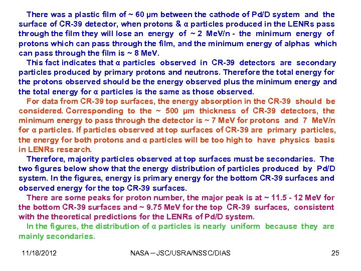 There was a plastic film of ~ 60 µm between the cathode of Pd/D