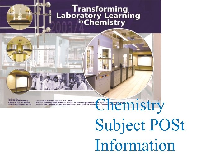 Chemistry Subject POSt Information 