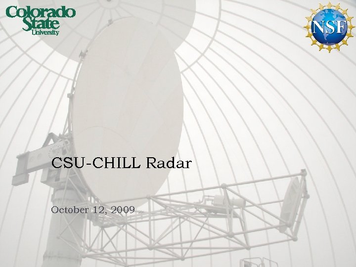 CSU-CHILL Radar October 12, 2009 