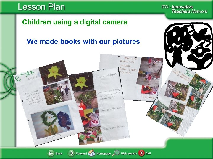 Children using a digital camera We made books with our pictures 