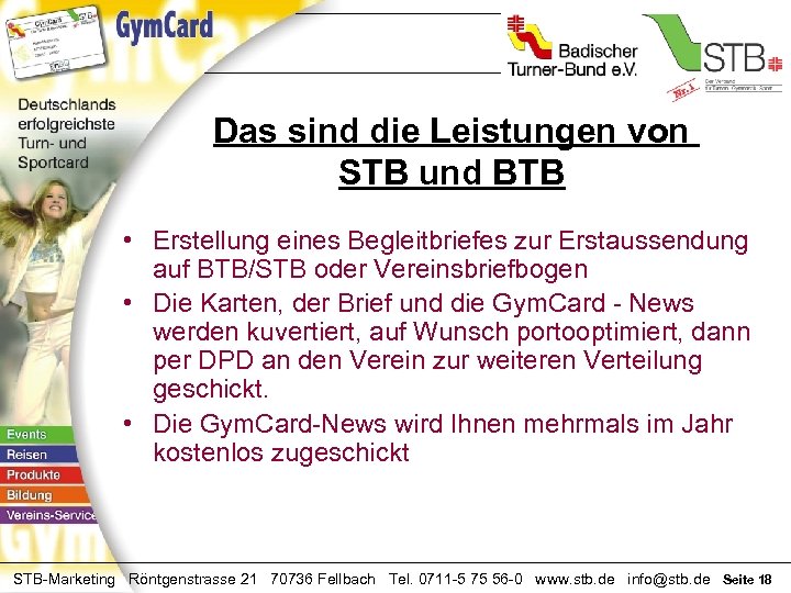 Die Turn- & Sport Card Das sind die Leistungen von STB und BTB •