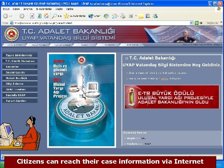 50 Citizens can reach their case information via Internet 