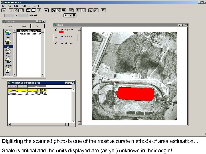 Digitizing the scanned photo is one of the most accurate methods of area estimation…