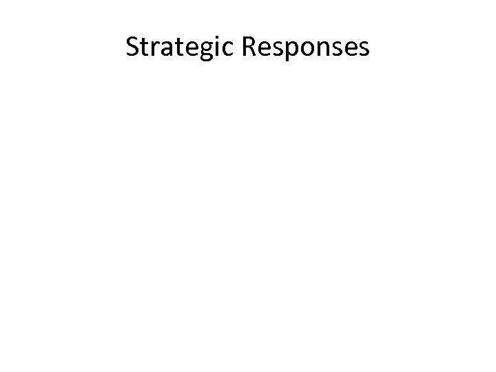 Strategic Responses 