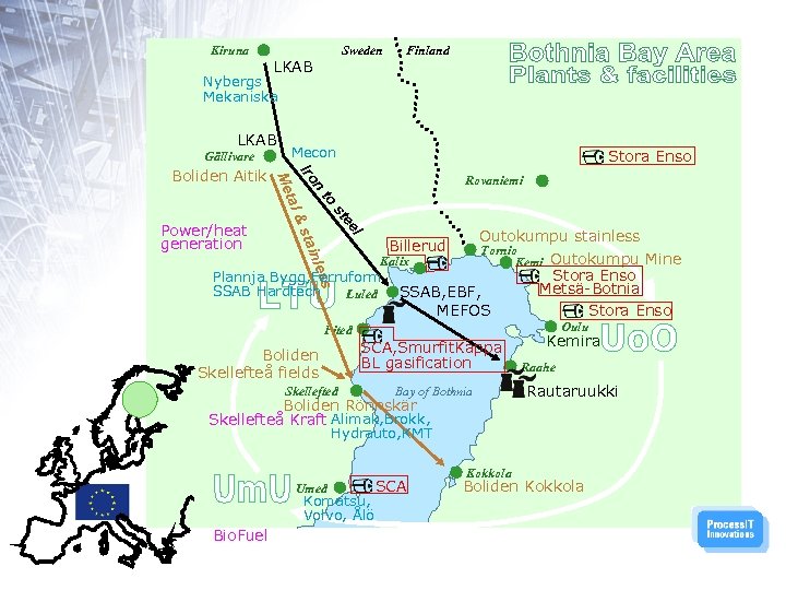 Kiruna Sweden LKAB Finland Nybergs Mekaniska LKAB Gällivare Power/heat generation Stora Enso l ee