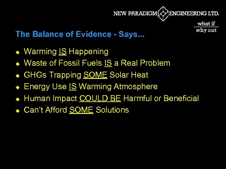 The Balance of Evidence - Says. . . u u u Warming IS Happening