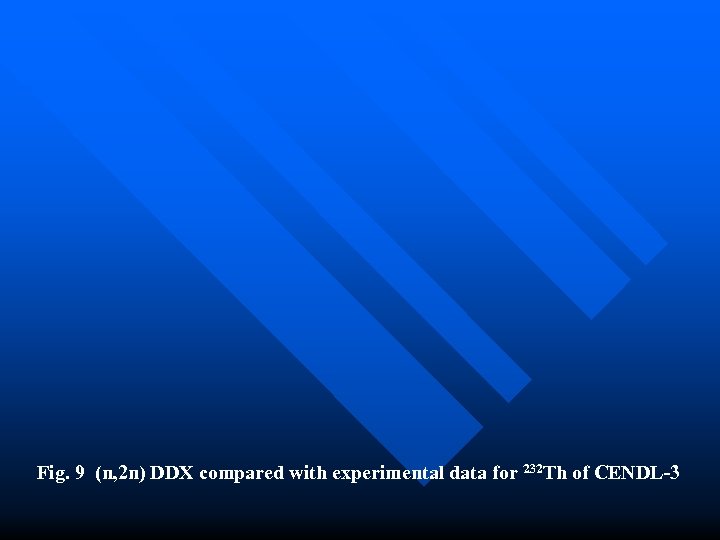 Fig. 9 (n, 2 n) DDX compared with experimental data for 232 Th of