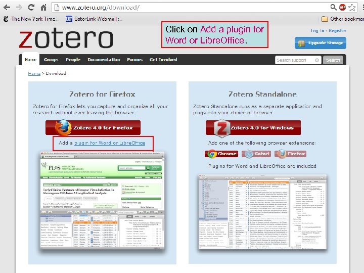 Click on Add a plugin for Word or Libre. Office. 