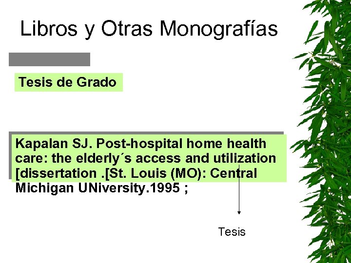 Libros y Otras Monografías Tesis de Grado Kapalan SJ. Post-hospital home health care: the