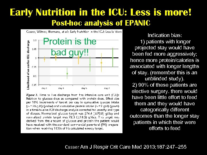 Early Nutrition in the ICU: Less is more! Post-hoc analysis of EPANIC Protein is