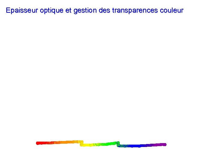 Epaisseur optique et gestion des transparences couleur 