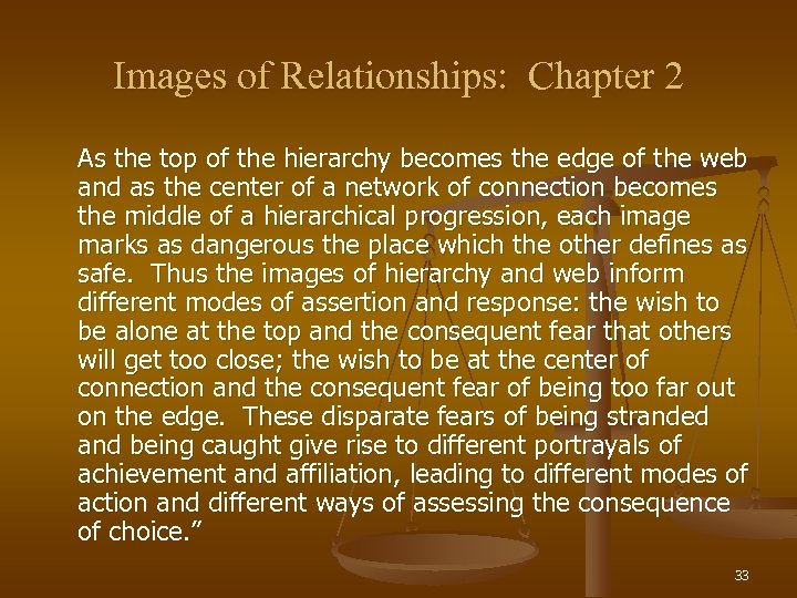 Images of Relationships: Chapter 2 As the top of the hierarchy becomes the edge