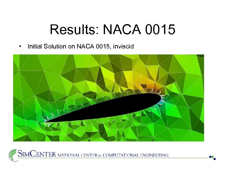 Results: NACA 0015 • Initial Solution on NACA 0015, inviscid 