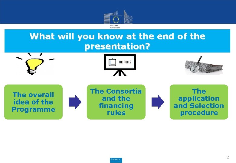 What will you know at the end of the presentation? The overall idea of