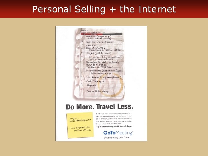 Personal Selling + the Internet 