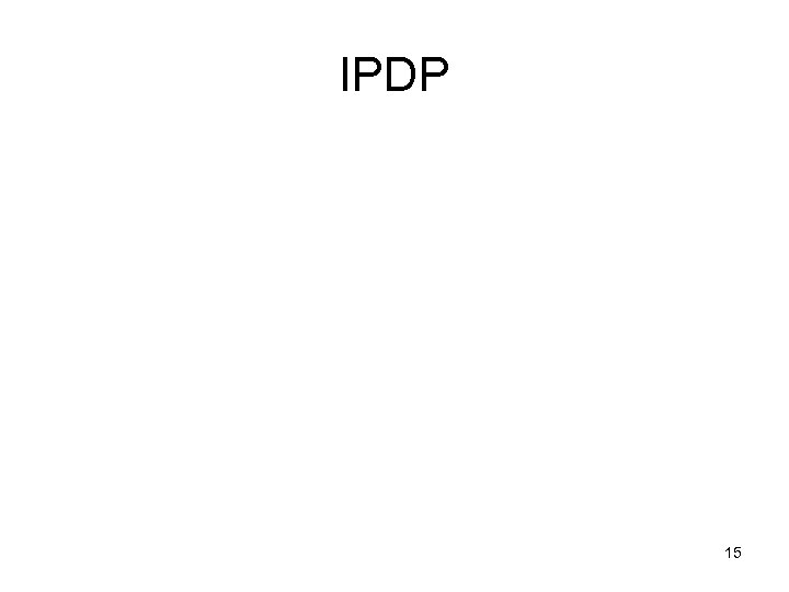 IPDP 15 