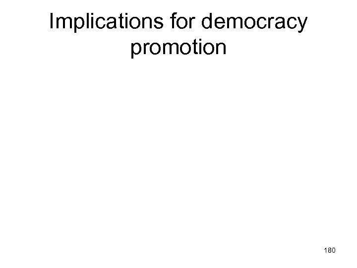 Implications for democracy promotion 180 