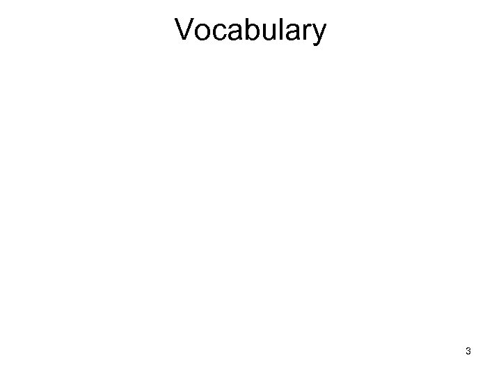 Vocabulary 3 