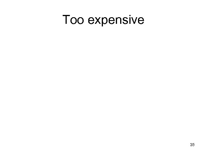 Too expensive 35 