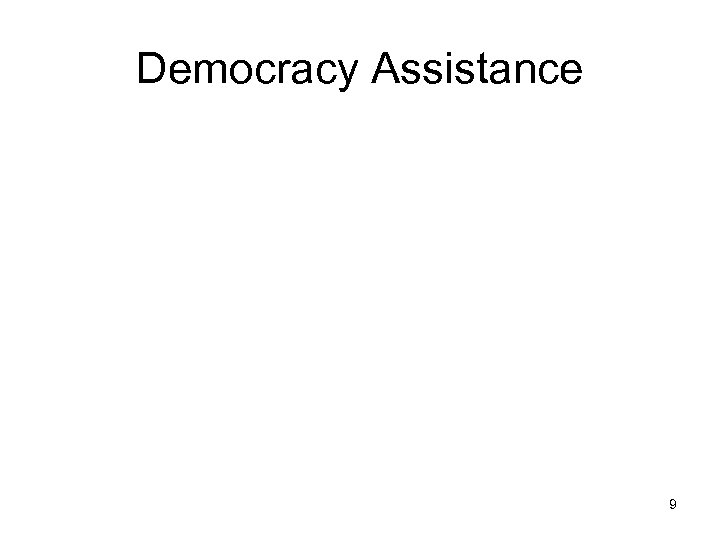 Democracy Assistance 9 
