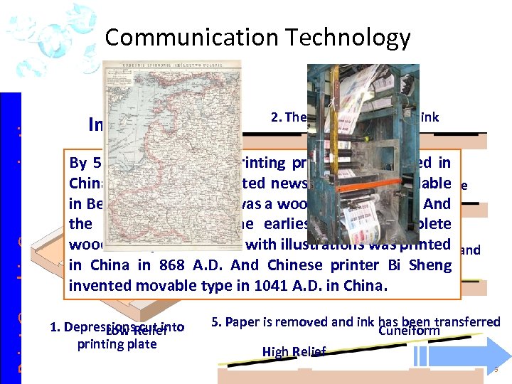 Print Graphic Communication Technology – Major Processes: • Relief 2. The plate is covered