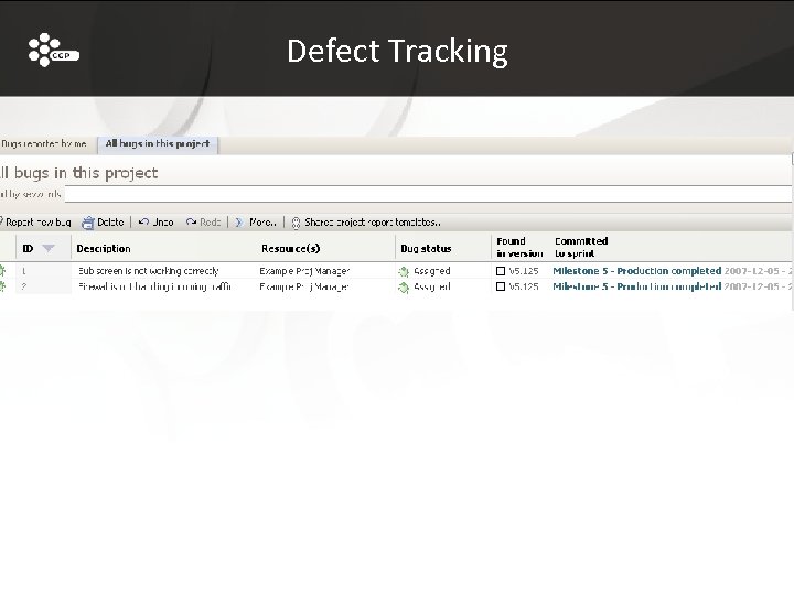 Defect Tracking 