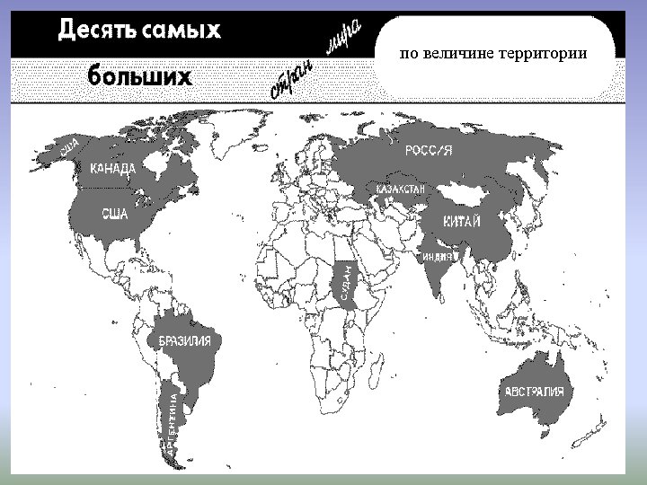 по величине территории 