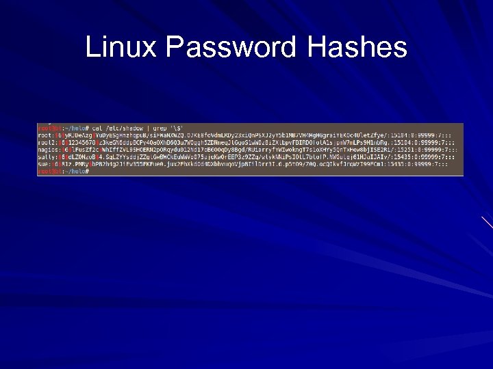 Linux Password Hashes 