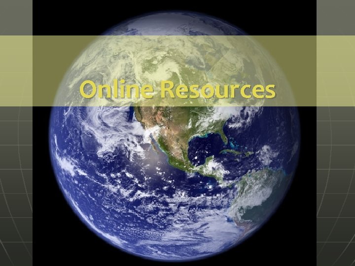 Online Resources 