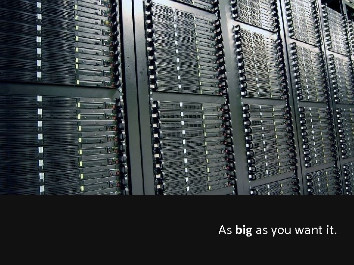 As big as you want it. 