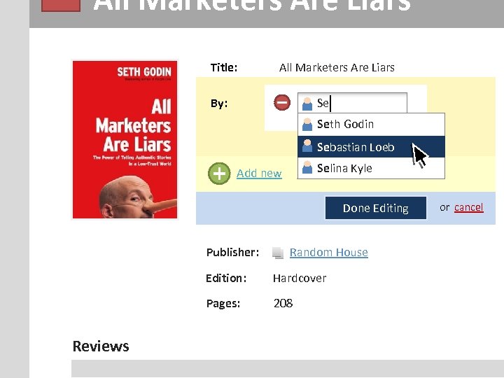 All Marketers Are Liars Title: All Marketers Are Liars Seth Godin Se By: Person