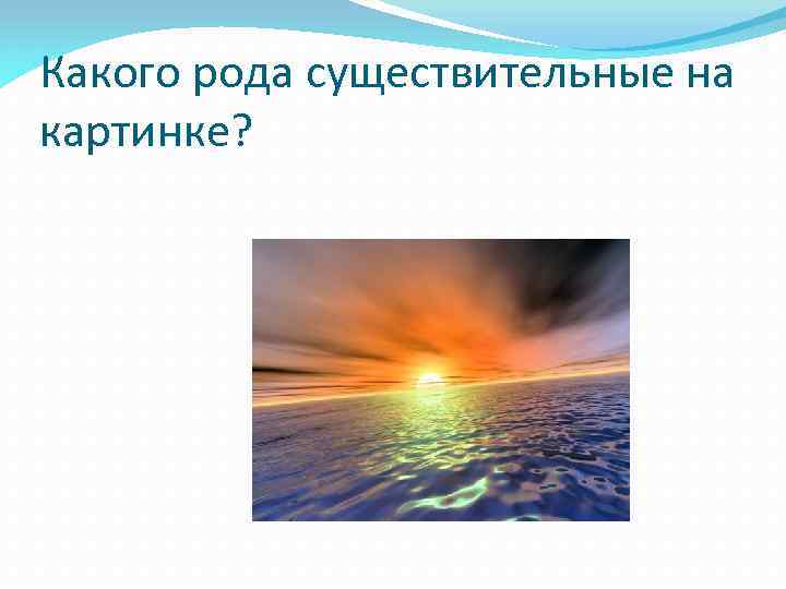 Какого рода существительные на картинке? 