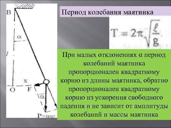 Как зависит период колебаний от длины